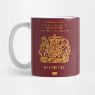 UK Passport - Vintage Style Design (Classic Version) Mug